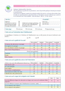 questionnaire de satisfaction